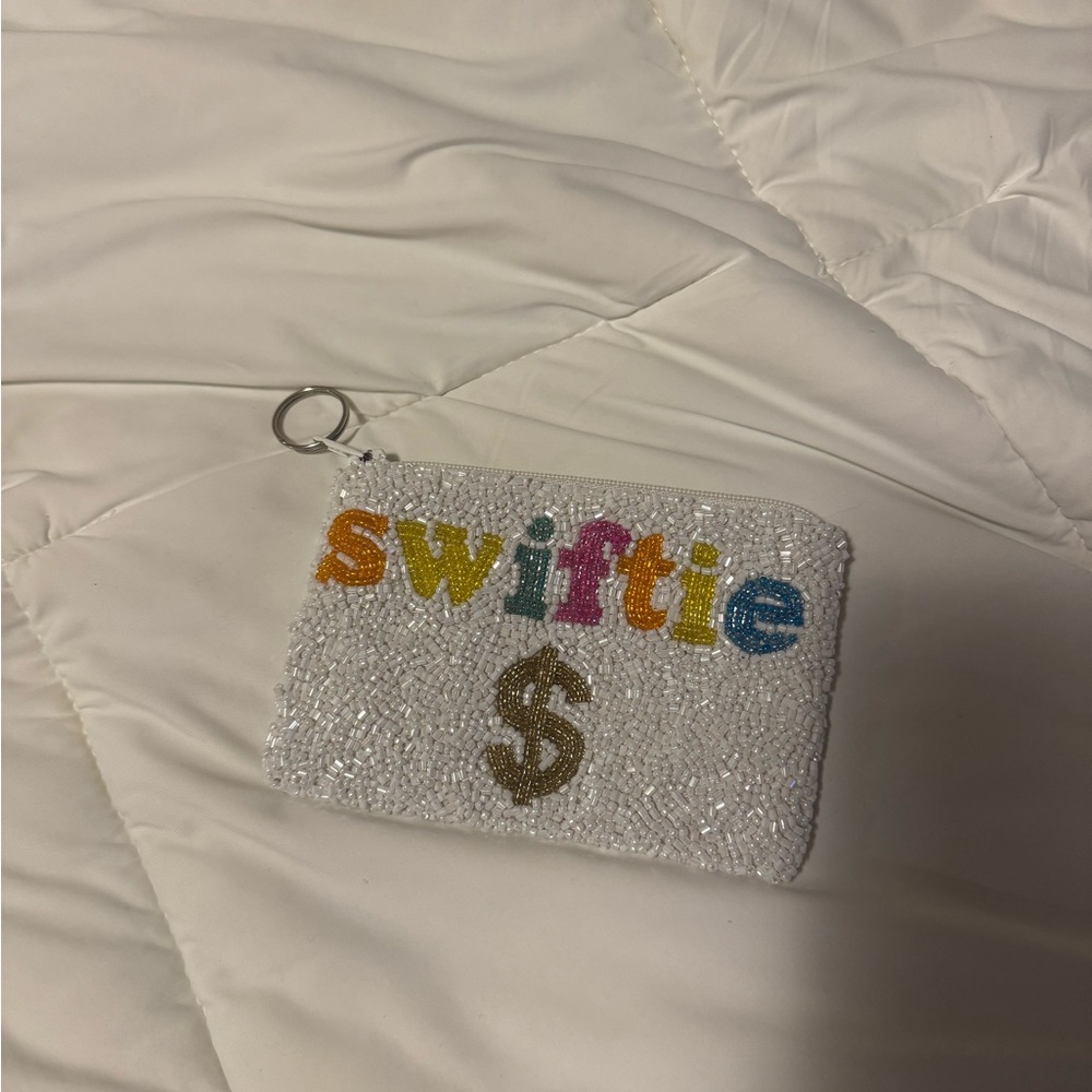 Colorful 'Swiftie' Beaded Money Pouch